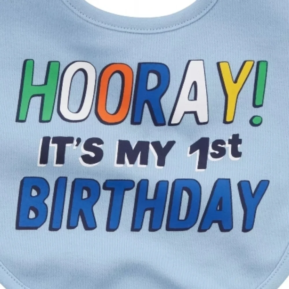 Carter's Blue Birthday Bib